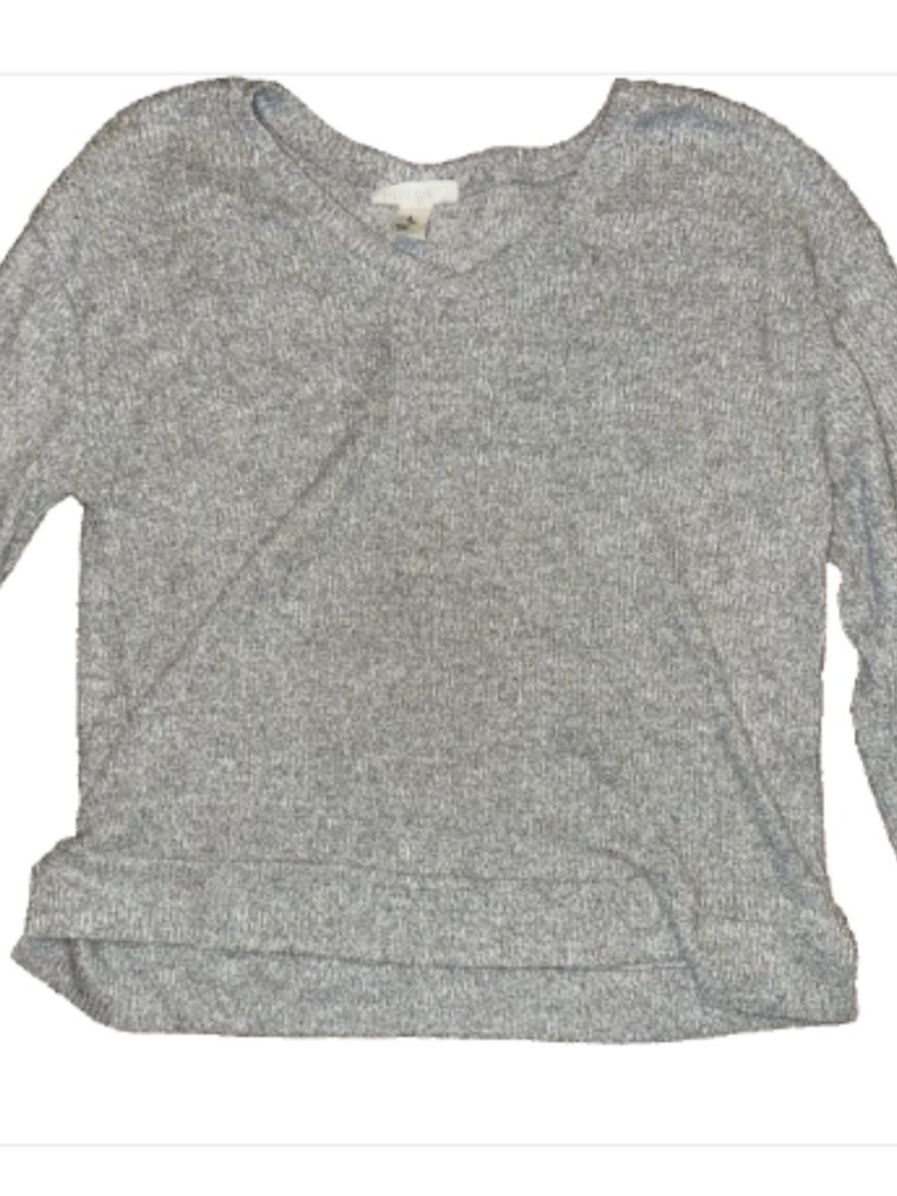✨ Just Be Gray Lightweight Knit Sweater Size Large Cozy Casual Stretch ✨